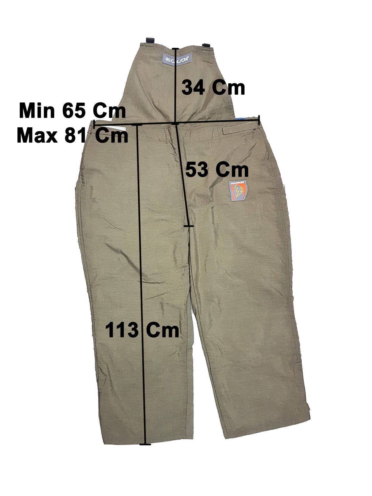 Overol Fibra Sintética Color Café Salisbury Ropa Trabajo _4