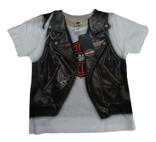 Playera Harley Davidson Niña Estampado Chaleco Camisa_0