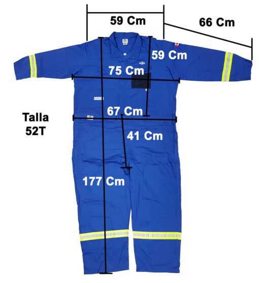Overol Azul GELIGET52T Protección Arco Eléctrico Reflejantes_3