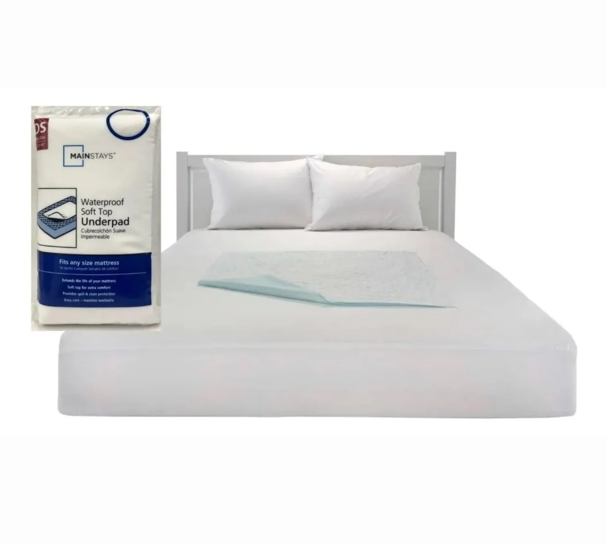 Cubre Colchon Protector Impermeable Suave Mainstays 2Pack_2
