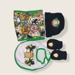 Juego Kit Bebe Babero Manta Zapatos Regalo Mecca pack Usado_3