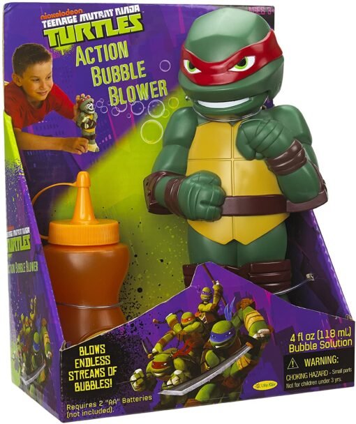 Tortugas Ninja Accion Soplador Burbujas Con Liquido Juguete_4