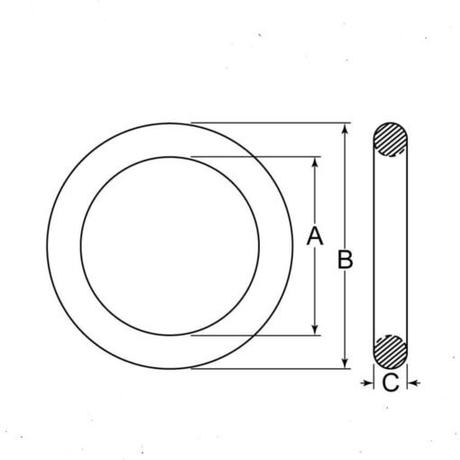 Durometro Buna-N O-Ring 1/2 x 3/8 x 1/16 Negro Pack 5_1