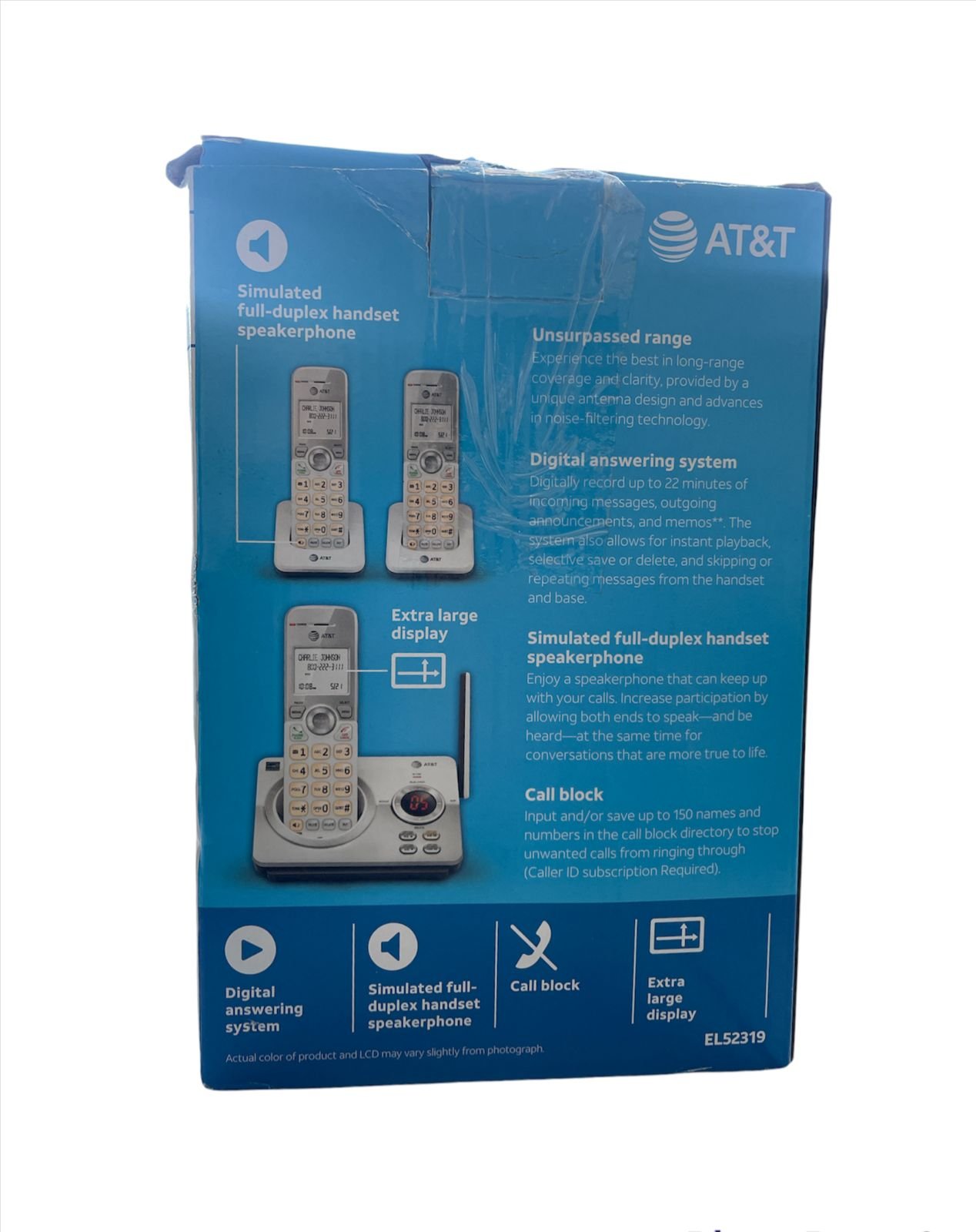 Telefono Sistema De Contestador Automatico At&t 3 Blanco_1