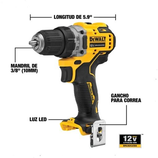 Destornillador Kit Taladro Inalambrico 3.8" Dewalt DCD701F2_2