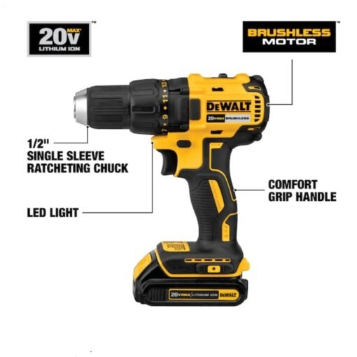 Atornillador Taladro Dewalt 1/2 Dcd777 Inalambrico Brushless_1