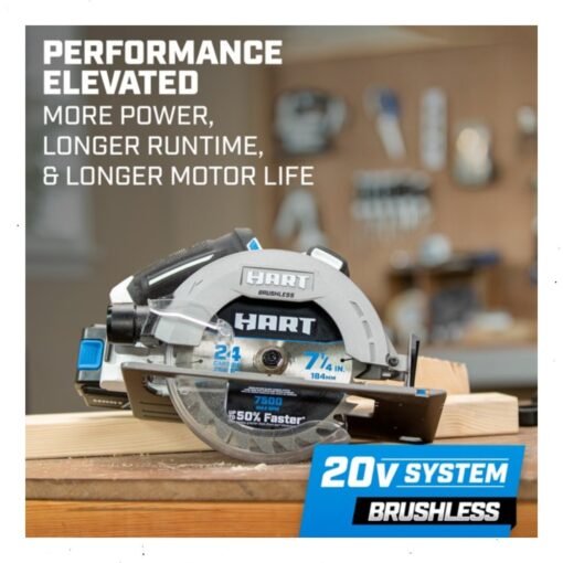 Sierra Circular Hart 20v Brushless 7 1/4" Only Tool HPCS25_5
