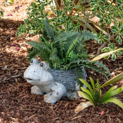 Macetero De Poliresina Jardin Decoracion Hogar Maceta Gris_6