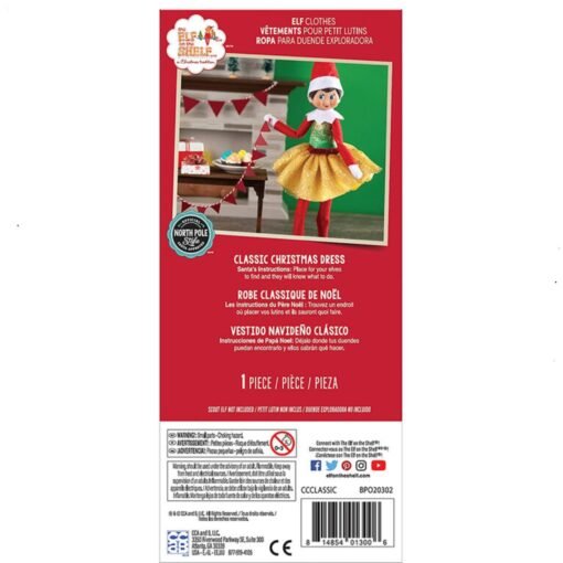 Vestido Clasico De Navidad Para Niña The Elf On The Shelf_1