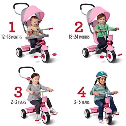 Triciclo Radio Flyer 4 En 1 Niño Niña Con Bandeja Diversion_2