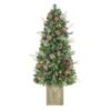 Arbol De Navidad Pino Home Accents Con Maceta Luces 4.5 Ft_0