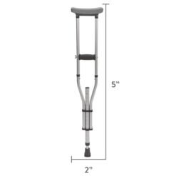 Muleta Axilar Universal Equate Par Ajustable Aluminio 136 Kg_2