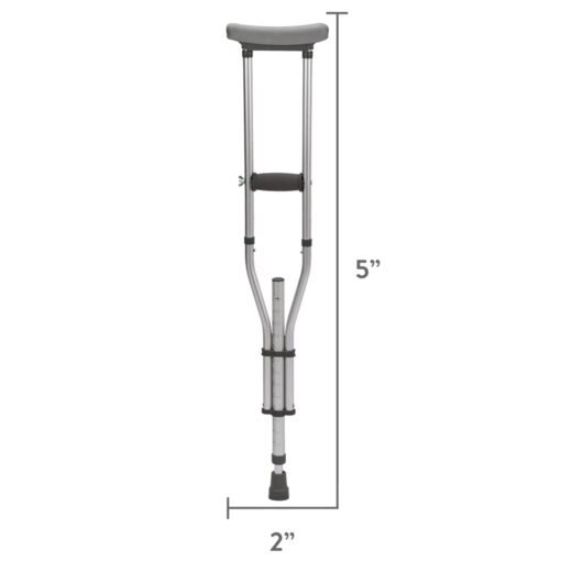 Muleta Axilar Universal Equate Par Ajustable Aluminio 136 Kg_2