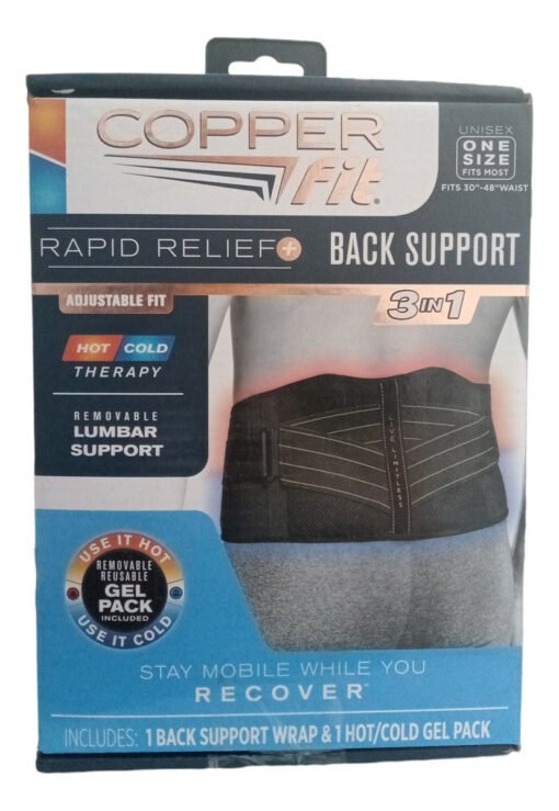 Faja Lumbar Cooperfit Soporte Espalda Terapia Frio Calor Gel_4