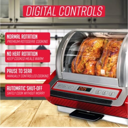 Horno Electrico Inoxidable Asador Comida Ez Store Rojo Ronco_6