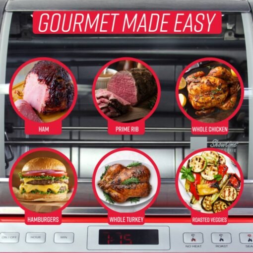 Horno Electrico Inoxidable Asador Comida Ez Store Rojo Ronco_7