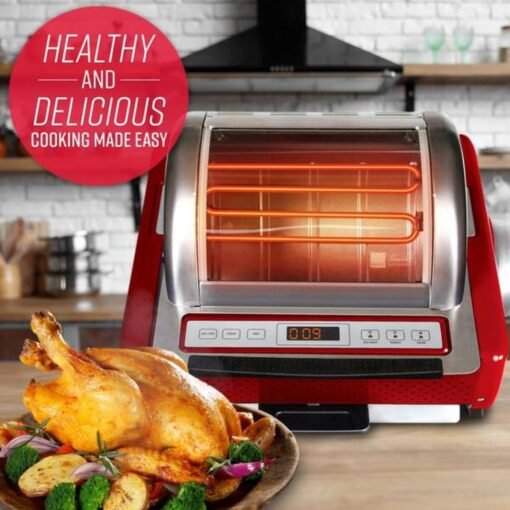 Horno Electrico Inoxidable Asador Comida Ez Store Rojo Ronco_4