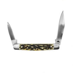 Cuchillo Ozark Trail Stag Finish De Doble Hoja Bordado Negro_3