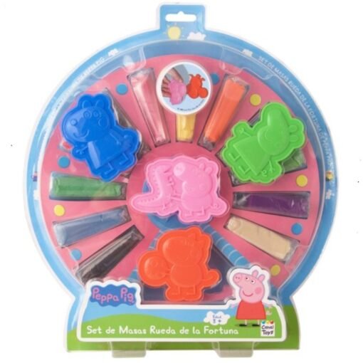 Set Plastilinas Moldeable Rueda De La Fortuna 12pz Peppa Pig_3