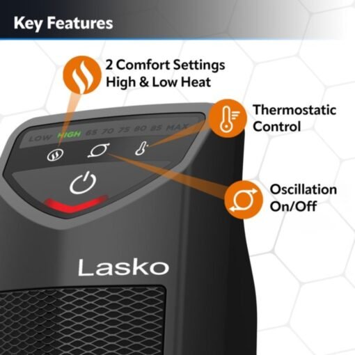 CALENTADOR CALEFACTOR DIGITAL PORTATIL DE CERAMICA LASKO_4