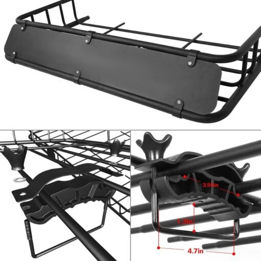 Canastilla Auto Portaequipaje Soporte Carga Maletas 64x39"_2