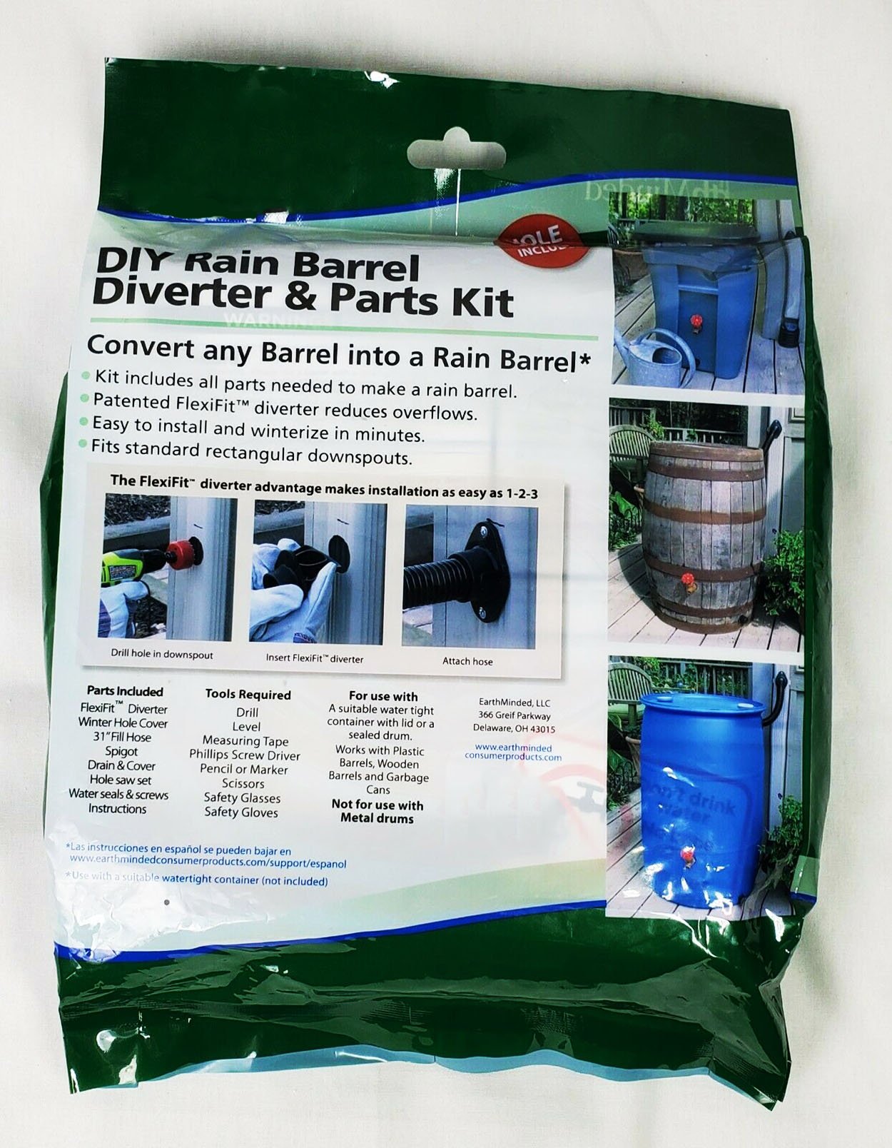 Kit Para Barril De Lluvia De Plástico Almacenamiento De Agua_3 4180586