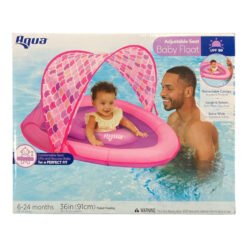 Flotador Con Sombrilla Bebe Asiento Inflable Ajustable Aqua_0