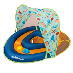 Flotador Con Sombrilla Bebe Asiento Inflable Ajustable Aqua_6