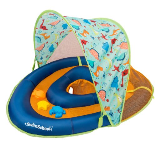 Flotador Con Sombrilla Bebe Asiento Inflable Ajustable Aqua_6