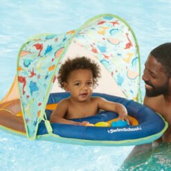 Flotador Con Sombrilla Bebe Asiento Inflable Ajustable Aqua_8