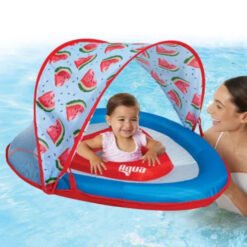 Flotador Con Sombrilla Bebe Asiento Inflable Ajustable Aqua_4