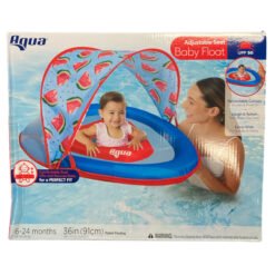 Flotador Con Sombrilla Bebe Asiento Inflable Ajustable Aqua_3