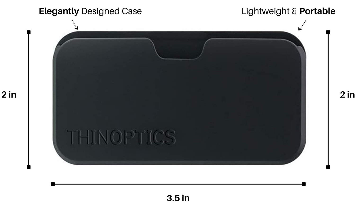 Mini Estuche Portatil De Lentes Universal Black Exhibicion_1 4747393