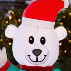 Inflable Navideño Muñeco de Nieve Pinguino Luces 2 Metros_1