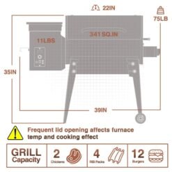 Asador Parrilla Portatil Ahumador Multifuncional KingChii_5