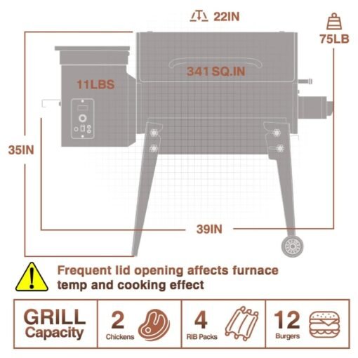 Asador Parrilla Portatil Ahumador Multifuncional KingChii_5