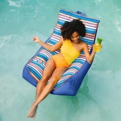 Flotador Sillon Piscina Big Joe Captains Float Tropix Rayas_2