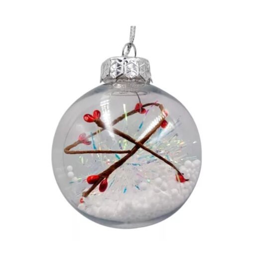Esferas Navidad Plastico Transparentes Armables Decoracion_1