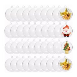 Esferas Navidad Plastico Transparentes Armables Decoracion_4