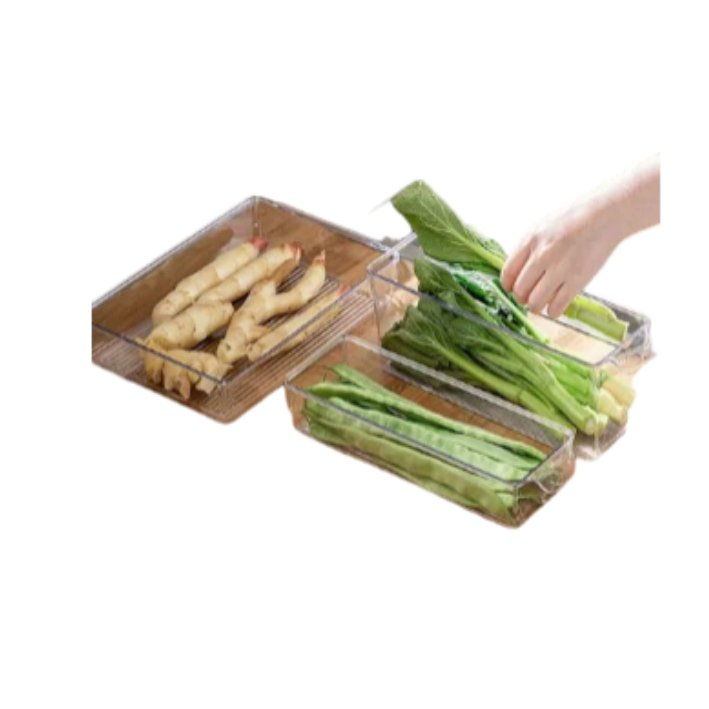 Organizador Para Refrigerador Contenedor Antideslizante 2 pz_2 Organizador Para Refrigerador Contenedor Antideslizante 2 pz_2