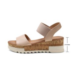 Sandalia Huarache Plataforma Dama Playera Hebilla 6.5mx Nude_1