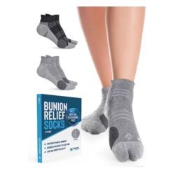Calcetines de alivio de juanetes 2 pares Gris Doctors Select_0