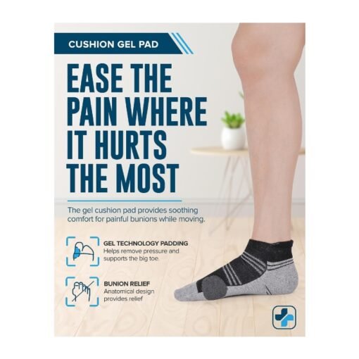 Calcetines de alivio de juanetes 2 pares Gris Doctors Select_2