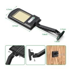 Lampara Solar Reflector Luz Led Sensor Movimiento Exteriores_7