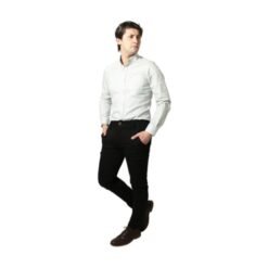 Pantalon Negro De Gabardina Marca Gevy Talla 32 Para Hombre_0