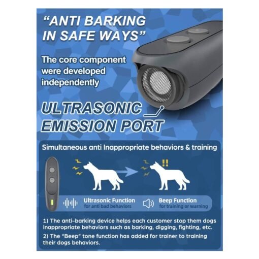 Ahuyentador Entrenador Ultrasonico Perros Color Negro PU30_2