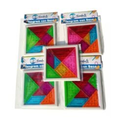 Tangram Plastico Colores Fosforecentes Juguete Rompecabezas_1