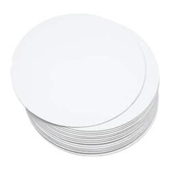 Base Para Pastel Disco Blanco Carton 16pz Diferentes Medidas_0