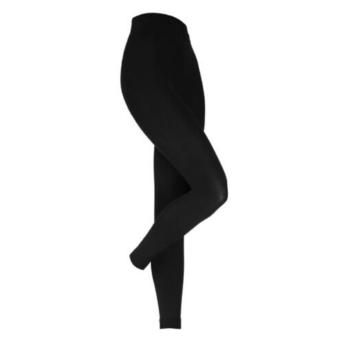 Medias Termicas Para Mujer Legging Negro Liso Microfibra_0