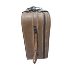 Maleta Cuero Piel Color Cafe Grande Vintage Viaje Cuadrada_3